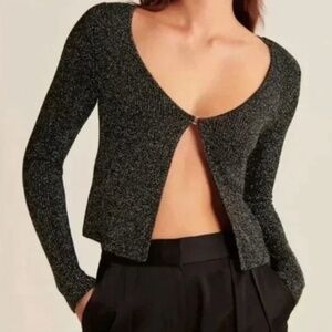Lurex Sparkle Slim Cardigan A&F